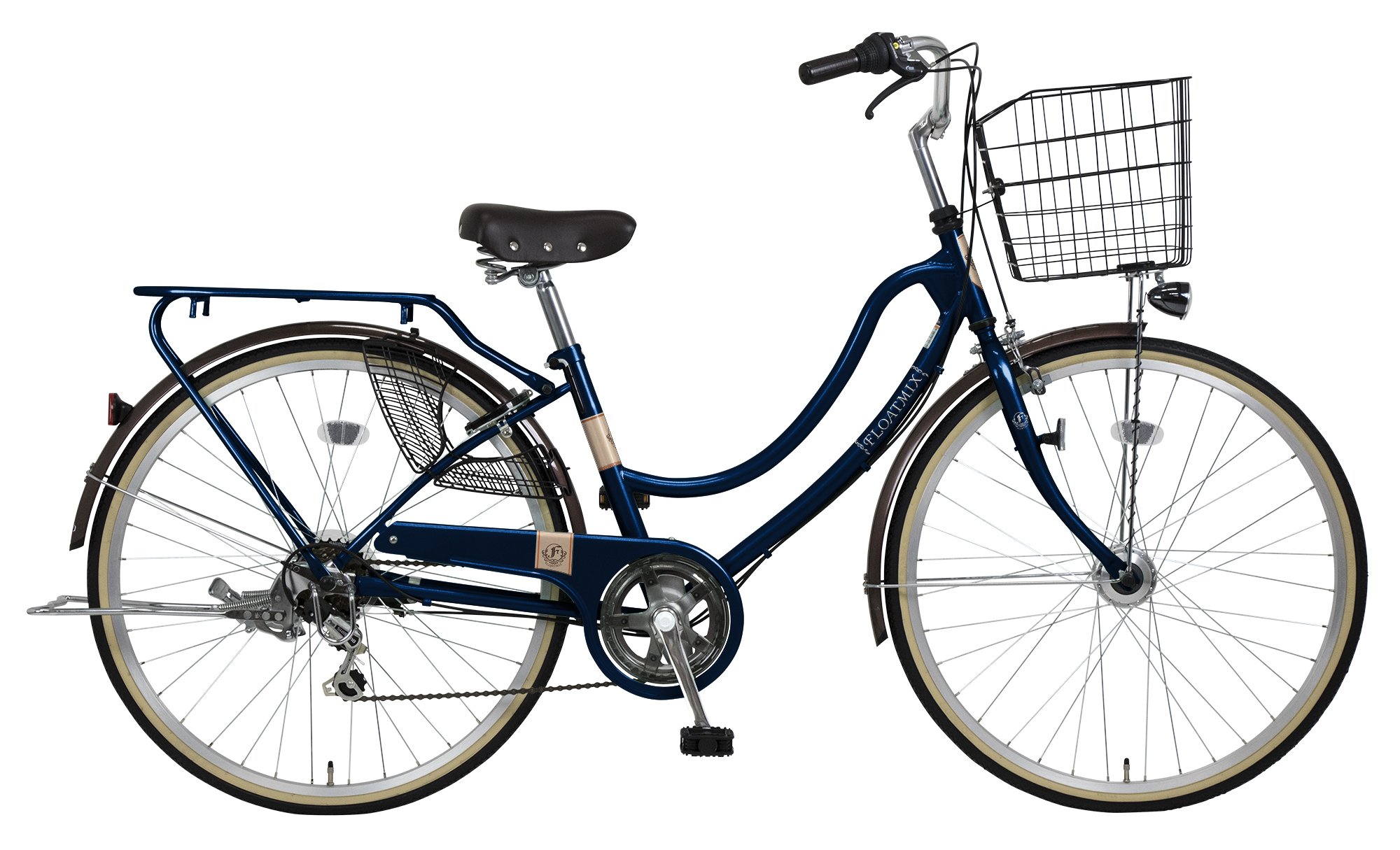 フロートミックスプレミアF マットライトブルー 27型 外装6段変速 自転車】marukin自転車 軽快車 フロートミックスF 26インチ 外装6段